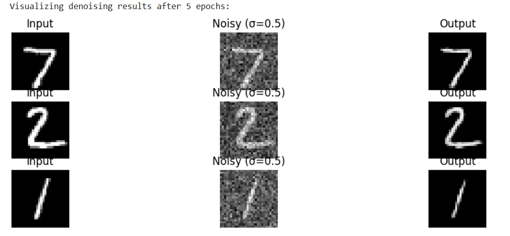 Denoised Results After 5th Epoch